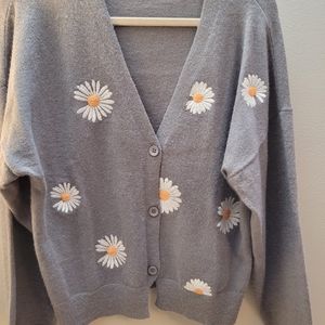 Cardigan with Daisies new